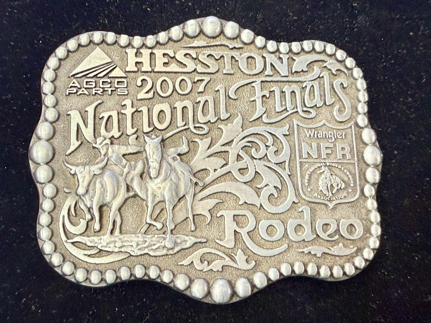 2007 Hesston Wrangler National Finals Rodeo Montana Silversmiths Belt Buckle