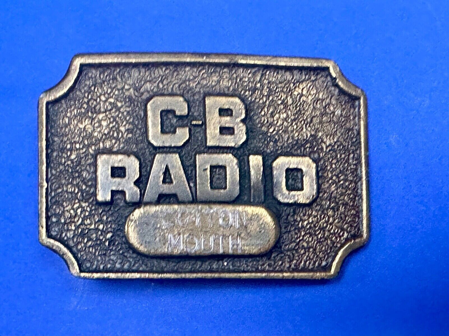 Vintage CB Radio Semi Big rig drivers Tiffany Studio belt buckle - engraved