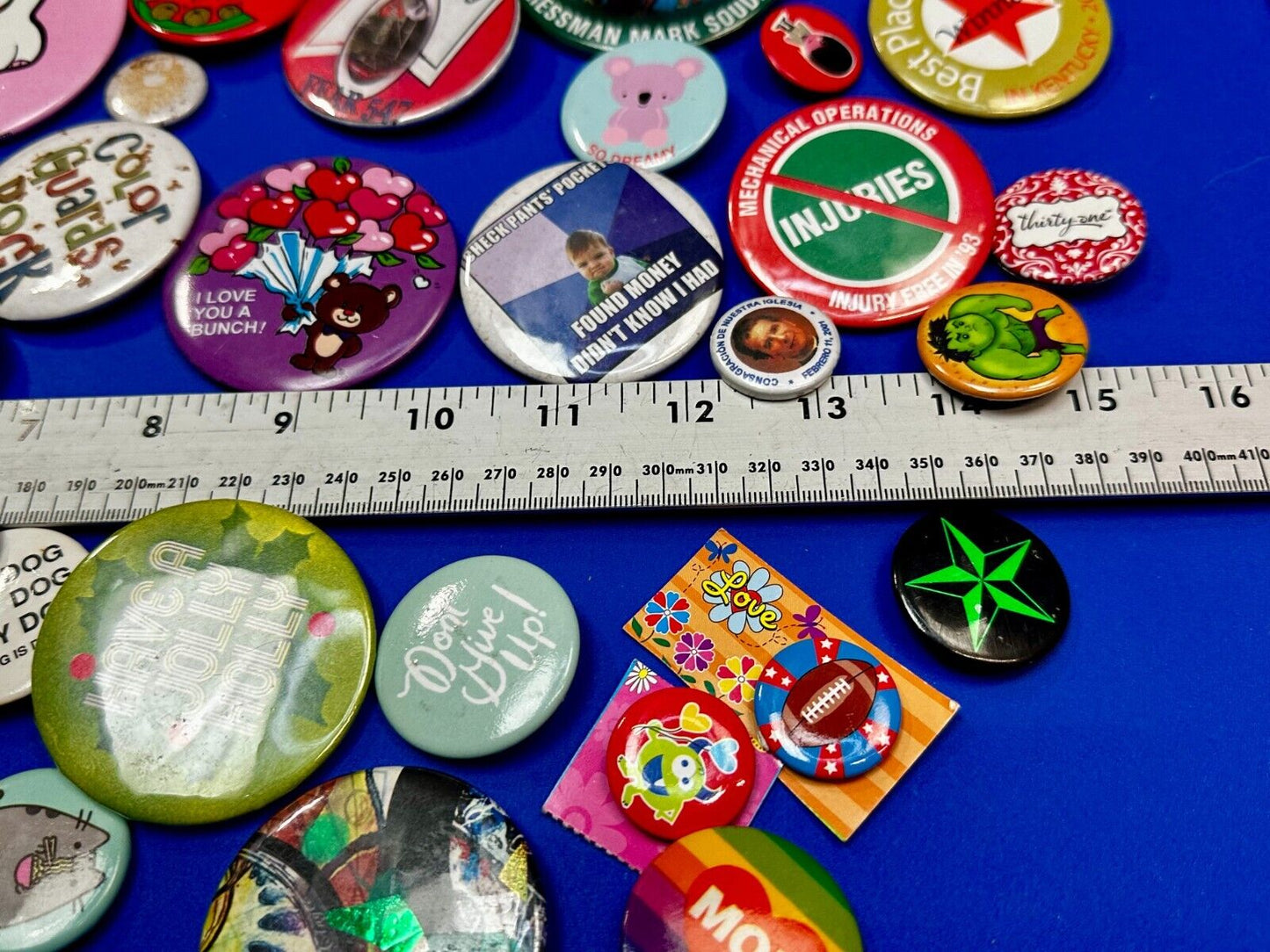 Around 40 Button's Pin's - Advertising Promo Pinbacks Grab Bag Resale Gifts!