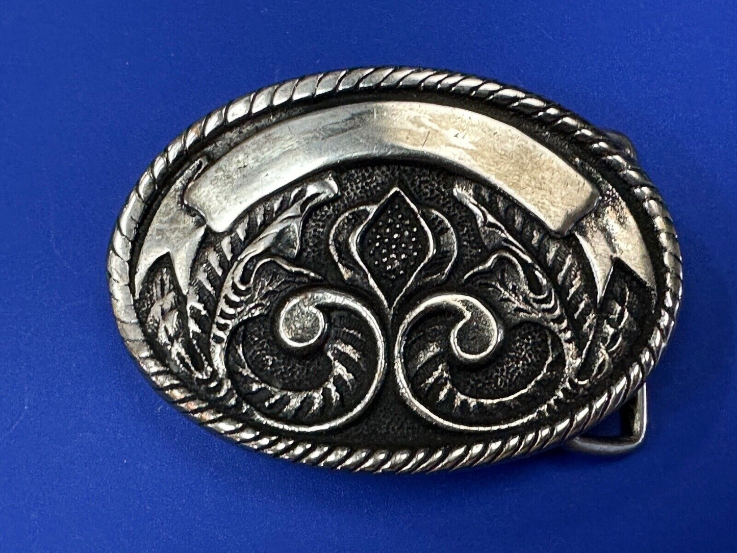 Award rodeo cowboy trophy belt buckle to engrave Pure Silver brass belt buckle