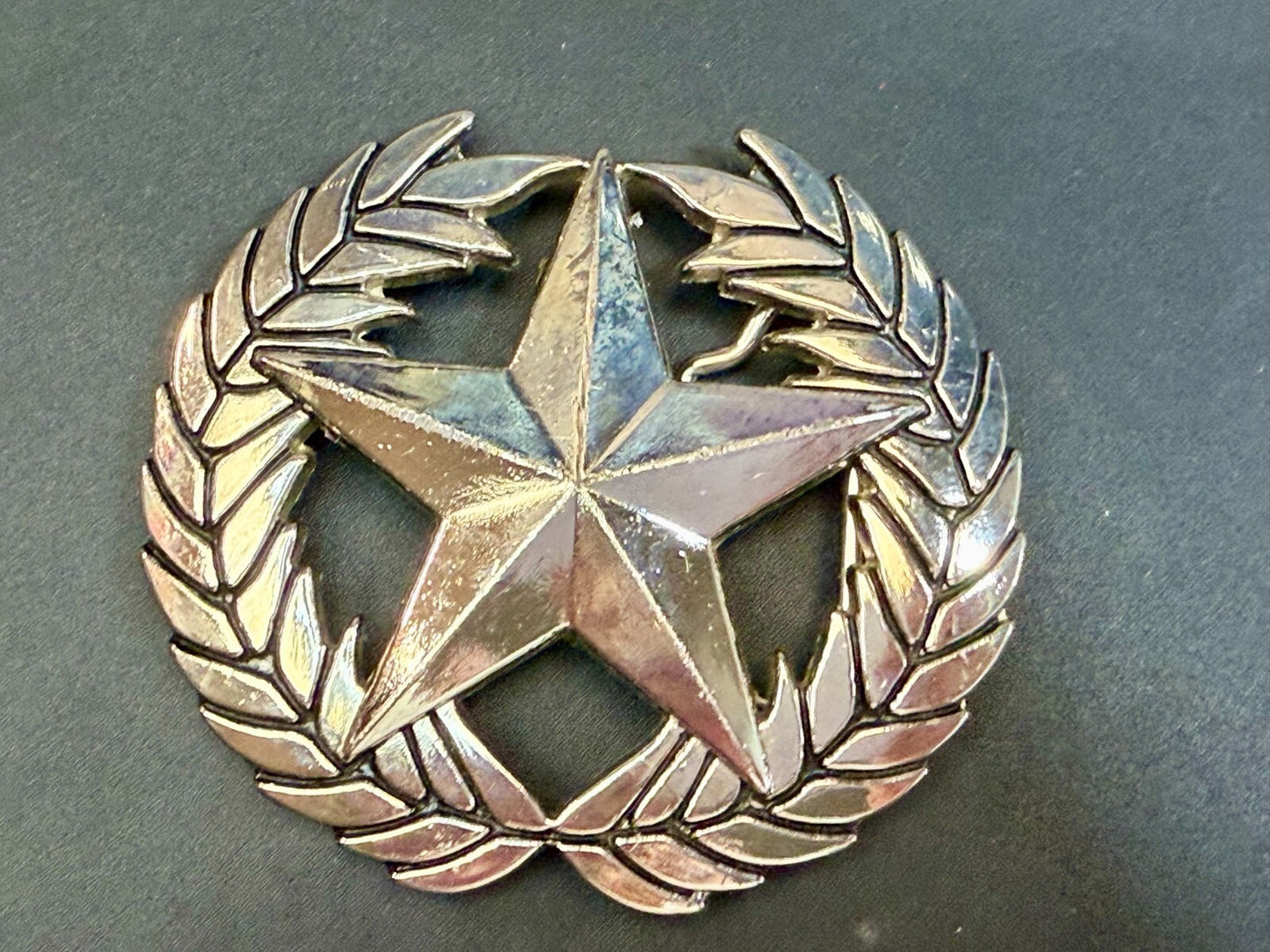 The Original Not the Imitator Star & Laurel Wreath Anchor Blue Belt Buckle