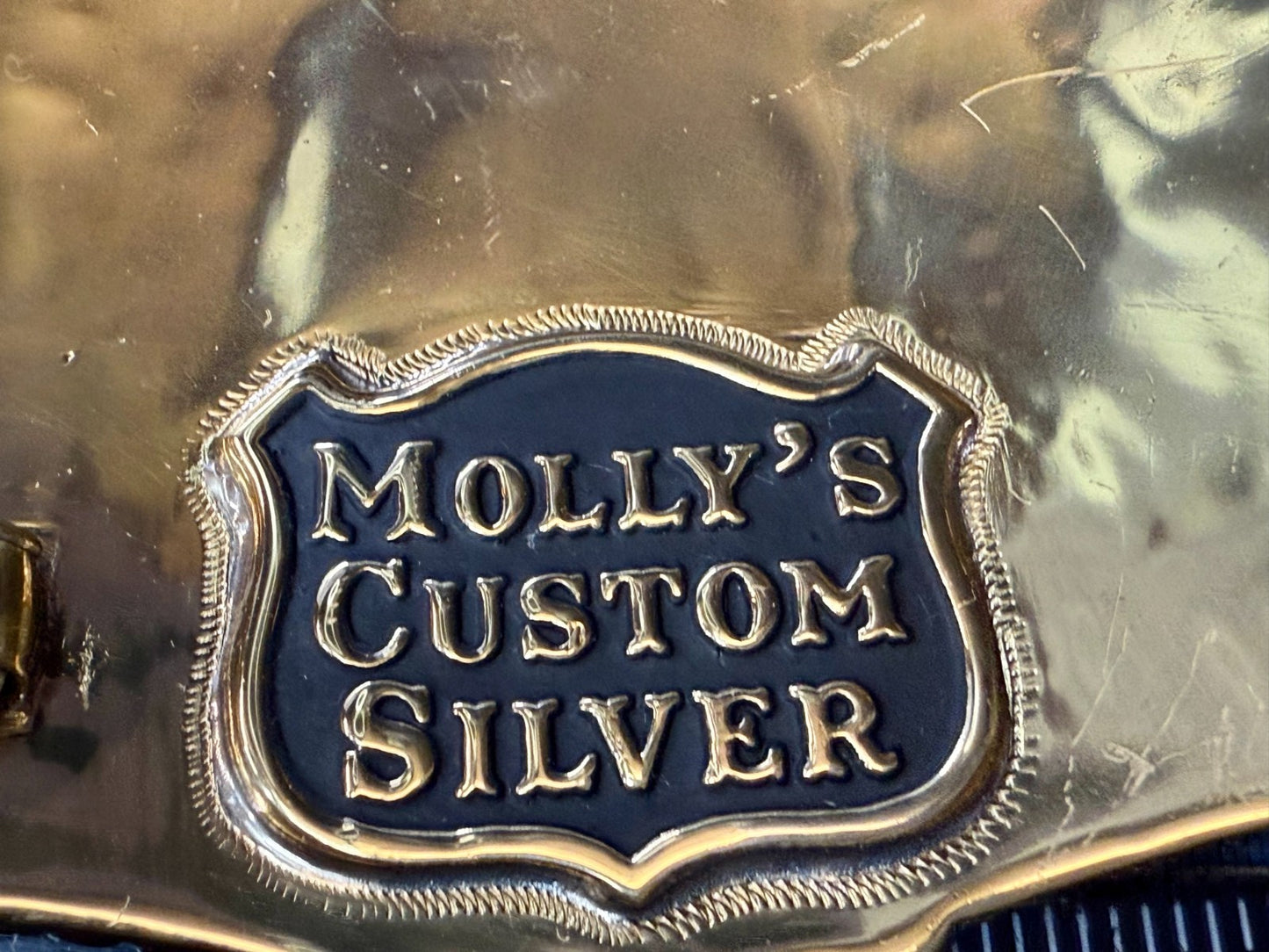 2016 WTX JDRF Budweiser Shootout NASCAR Trophy Molly's Custom Silver Belt Buckle