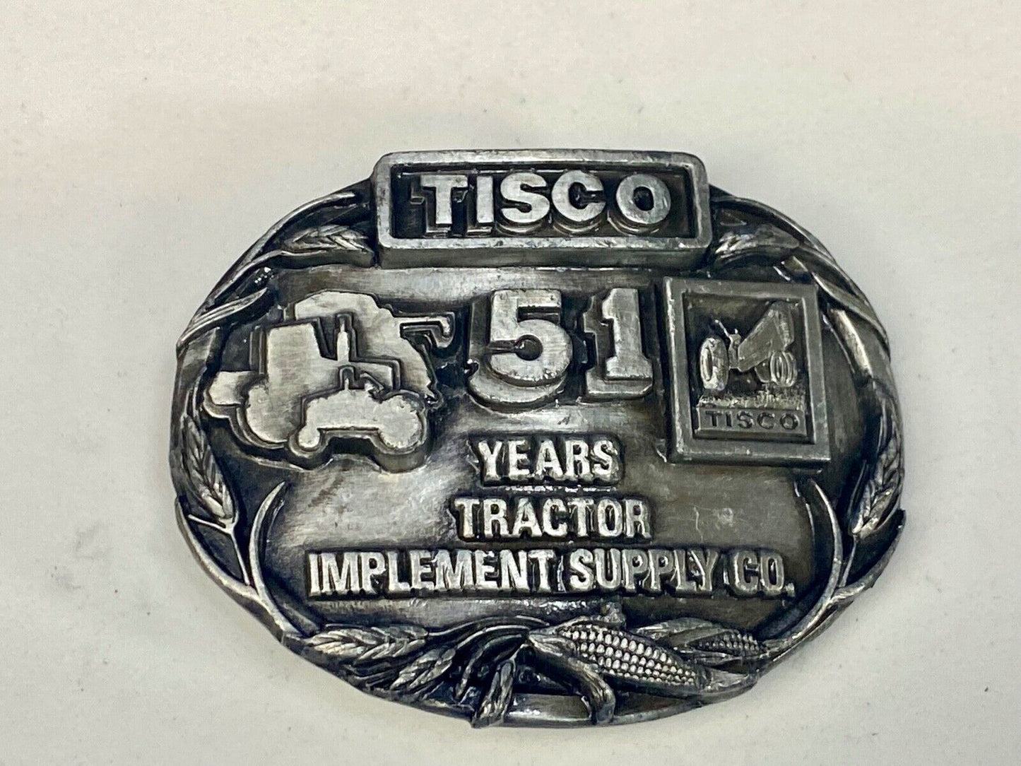 1988 Tisco Tractor Implement Supply Agriculture Farm Farming 51 Year Belt Buckle