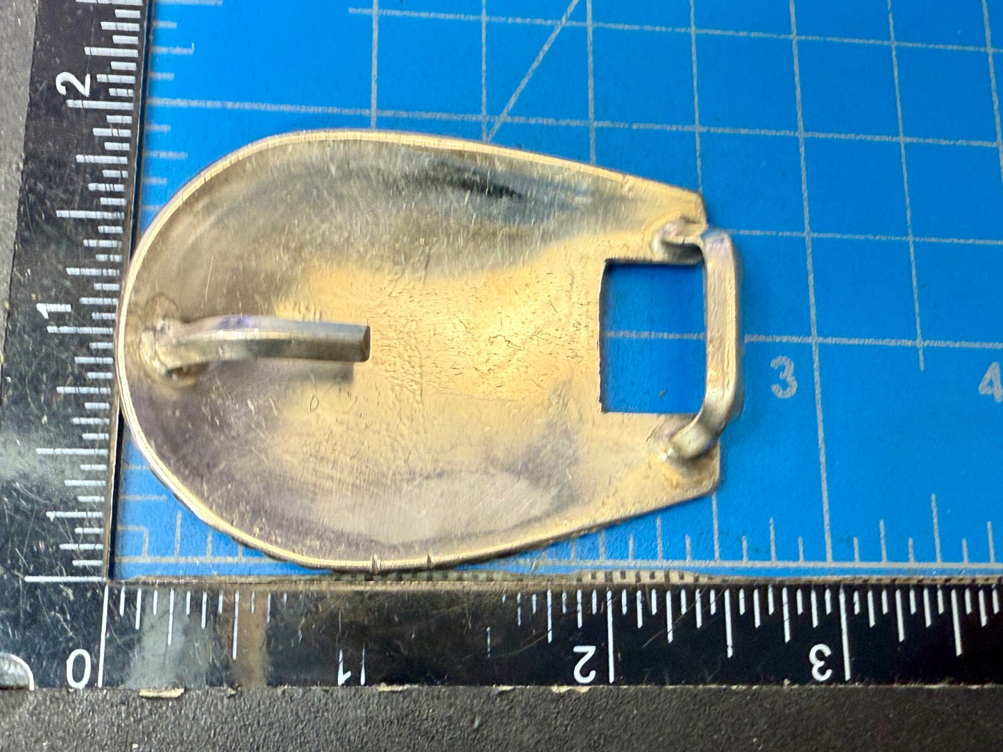 Vintage Cattle Drive Cowboy Horse Back Riding Trailing Pack Mule Belt Buckle