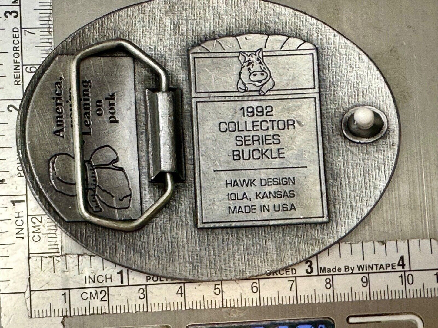 Swine Equipment Expo 10th Anniversary Cedar Falls IA 1992 Vintage Belt Buckle