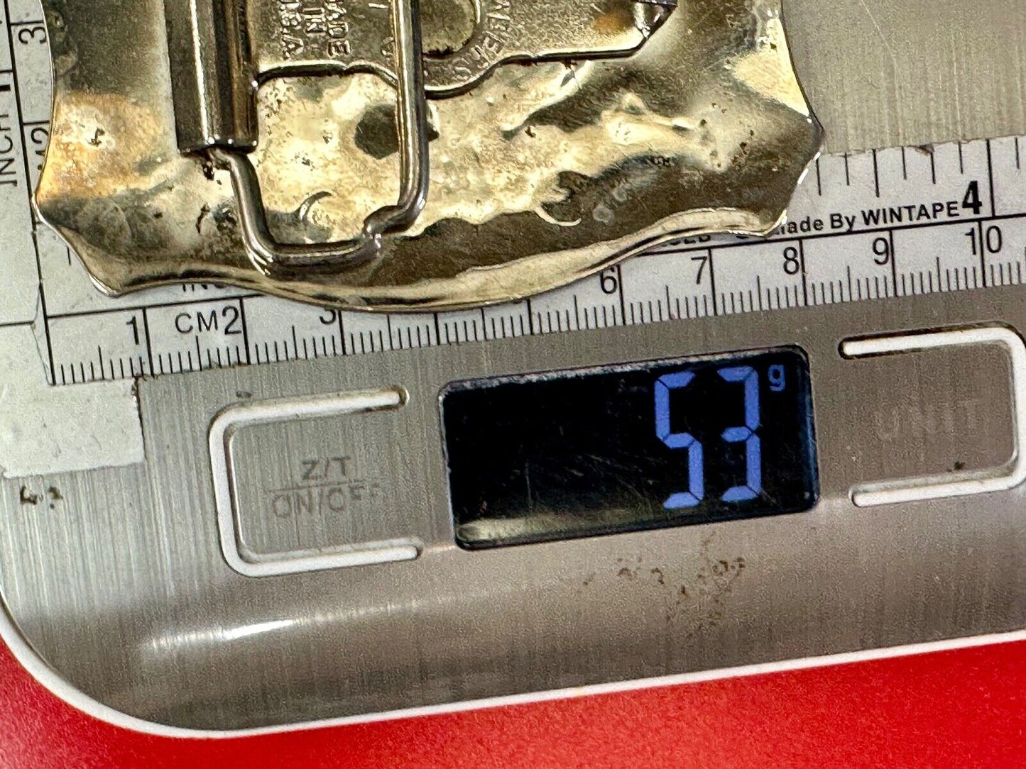 Vintage Chambers Vintage Cowboy Saddle Bronc western two tone belt buckle
