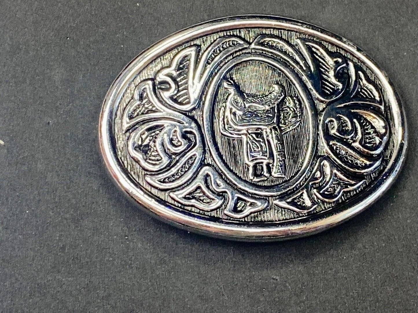 Vintage 1970's Horse Saddle Western & Cowboy Fashion Belt Buckle