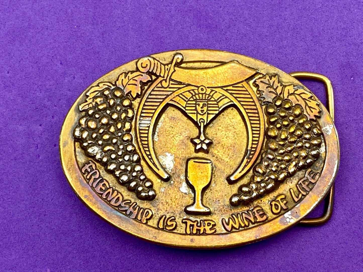 Vintage 1984 - Aahmesd Temple Friendship is the way of life shriners bebb shrine