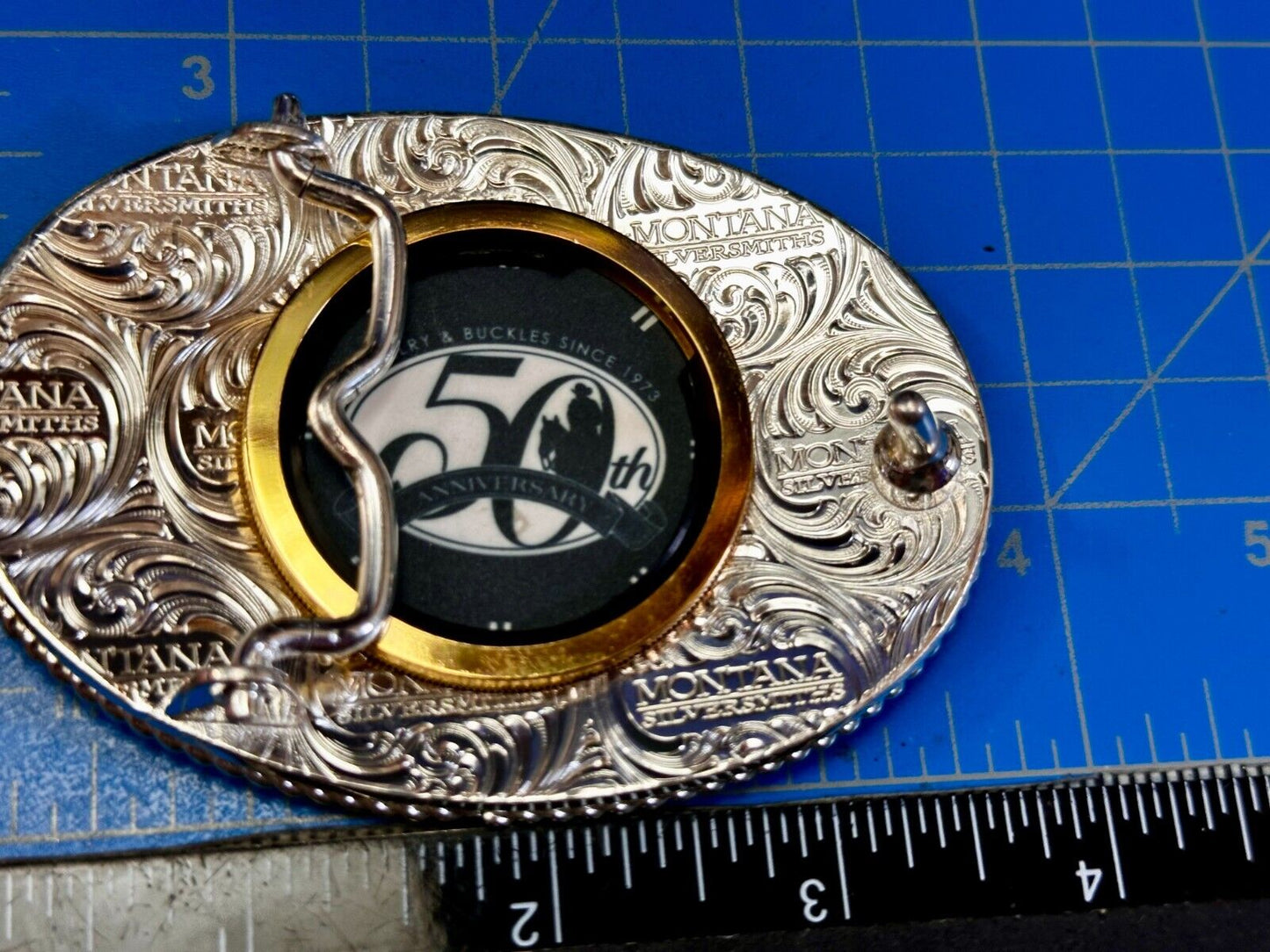 Vintage Blank Coin CollectorsTwo Tone Vintage Montana Silversmith Belt Buckle