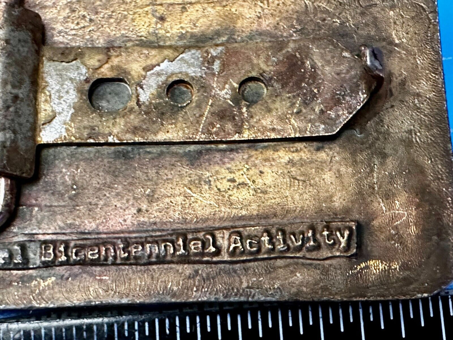 Bicentennial Wagon Train Pilgrimage Pennsylvania American Revolution Belt Buckle