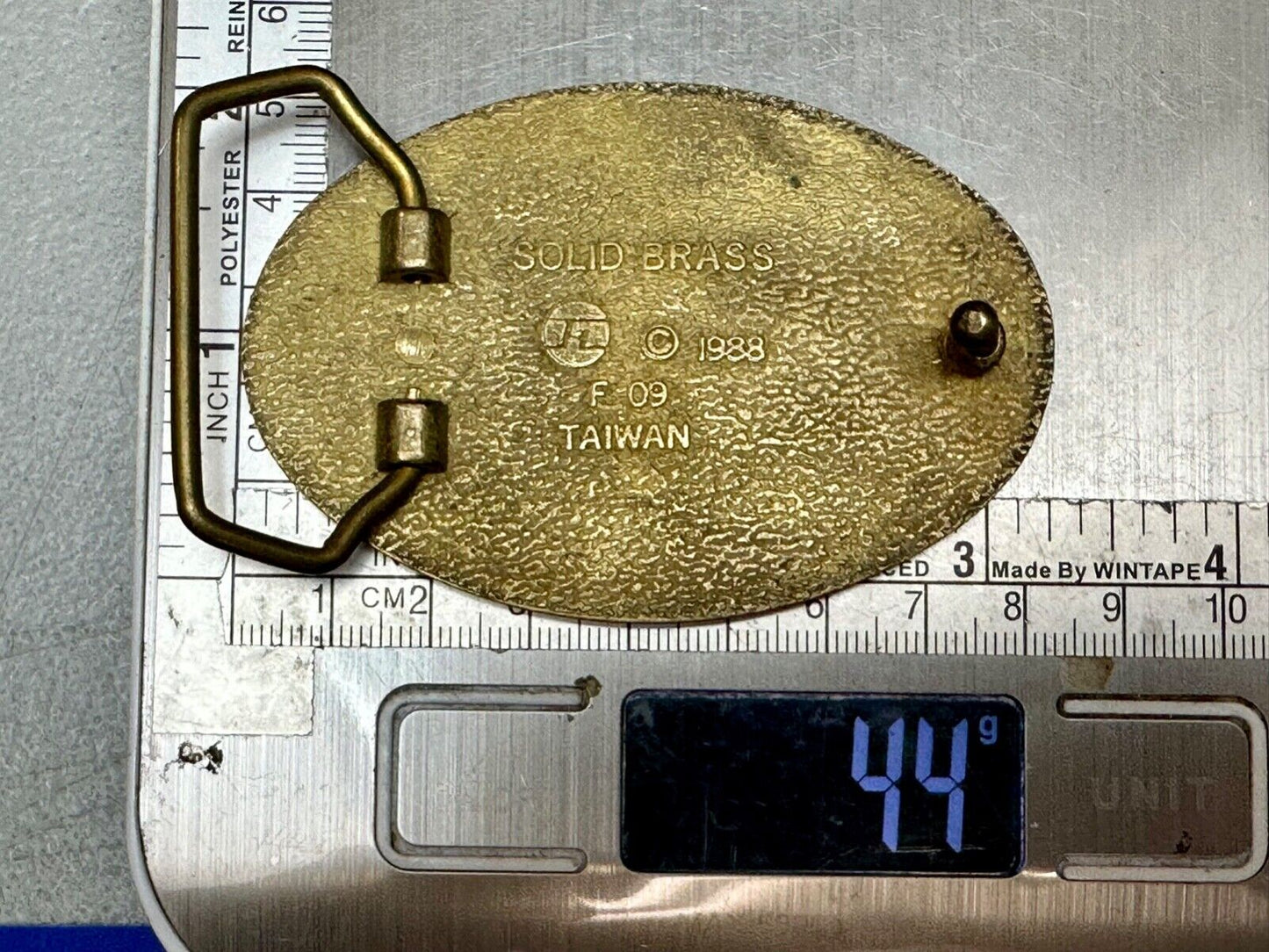 Beautiful Fly fishing - Solid brass 1988 F 09 belt buckle Fishermans gift!