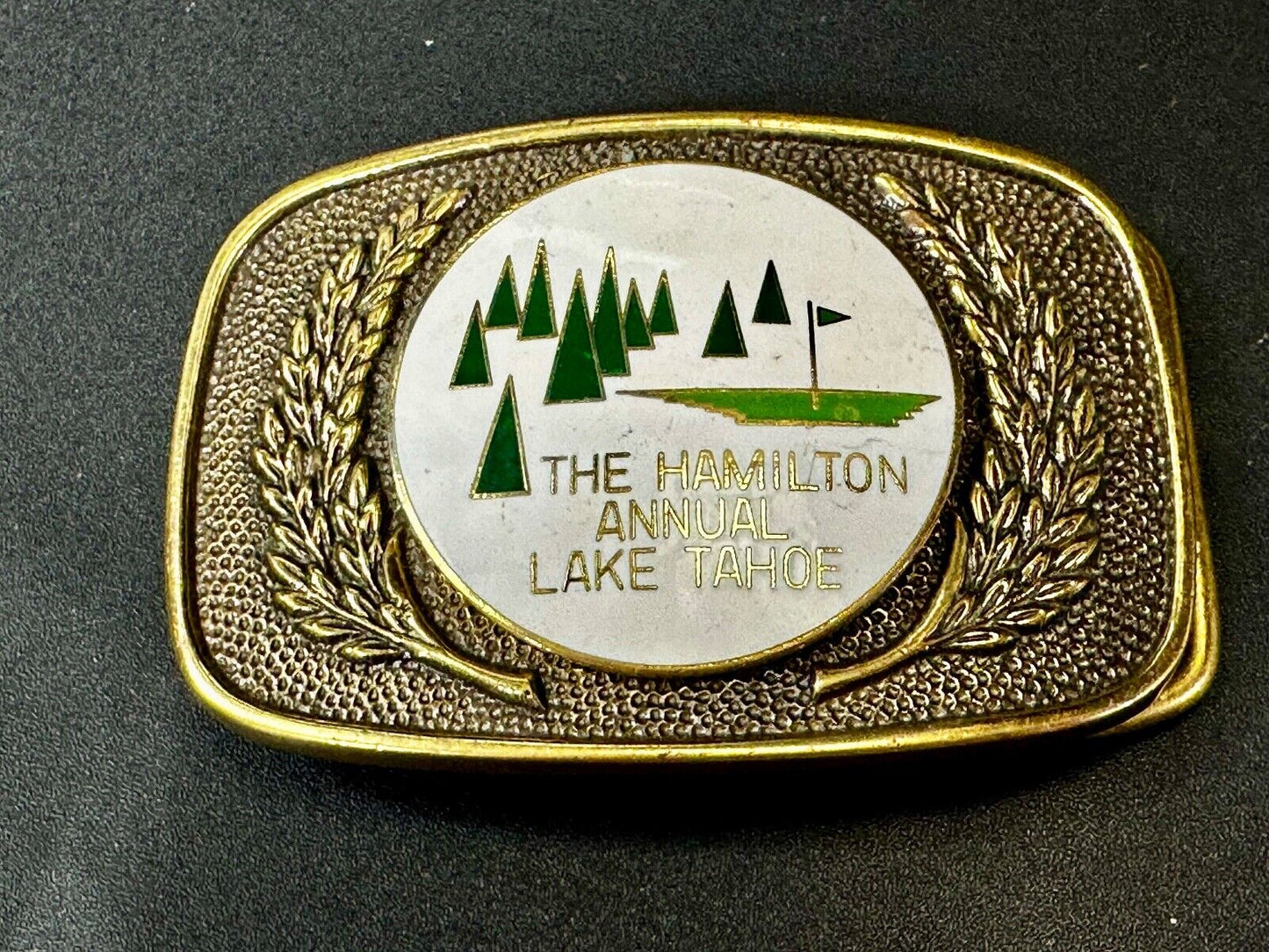 The Hamilton Health Center Annual Golf Tournament Lake Tahoe Belt Buckle