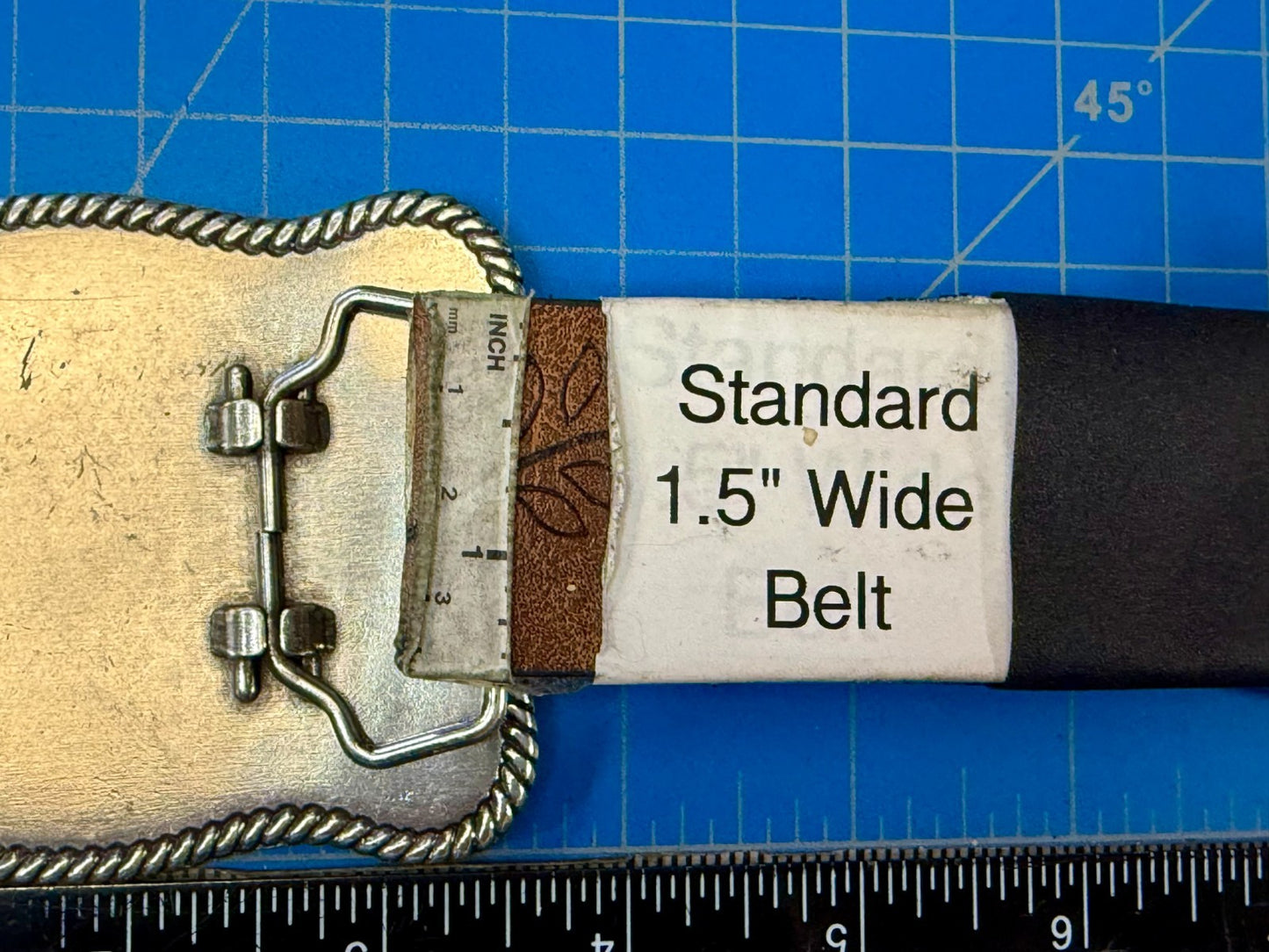 3R Ranch Ropin Ridin Gold Silver Tone Promotional Western Tony Lama Belt Buckle