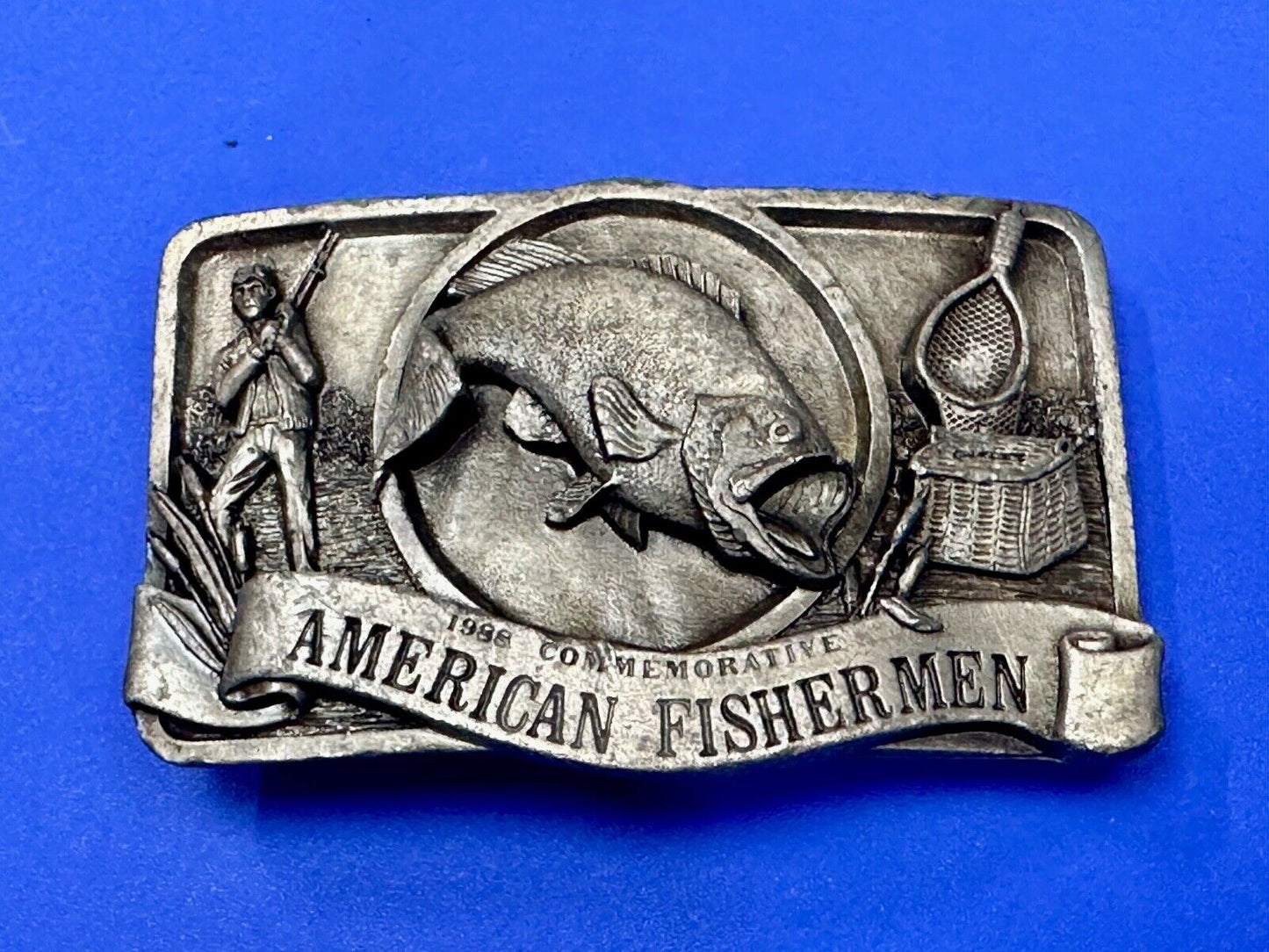 1988 American Fisherman Commemorative Arroyo Grande Fish Sport belt buckle