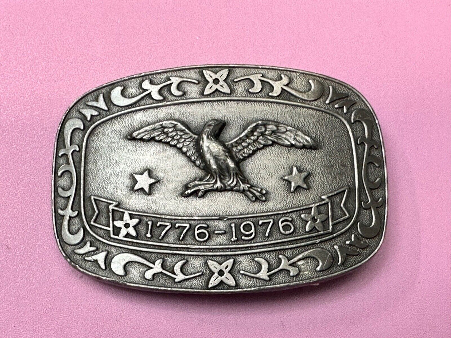 Bicentennial Eagle Patriotic USA America 70's Vintage belt buckle by Celebrity