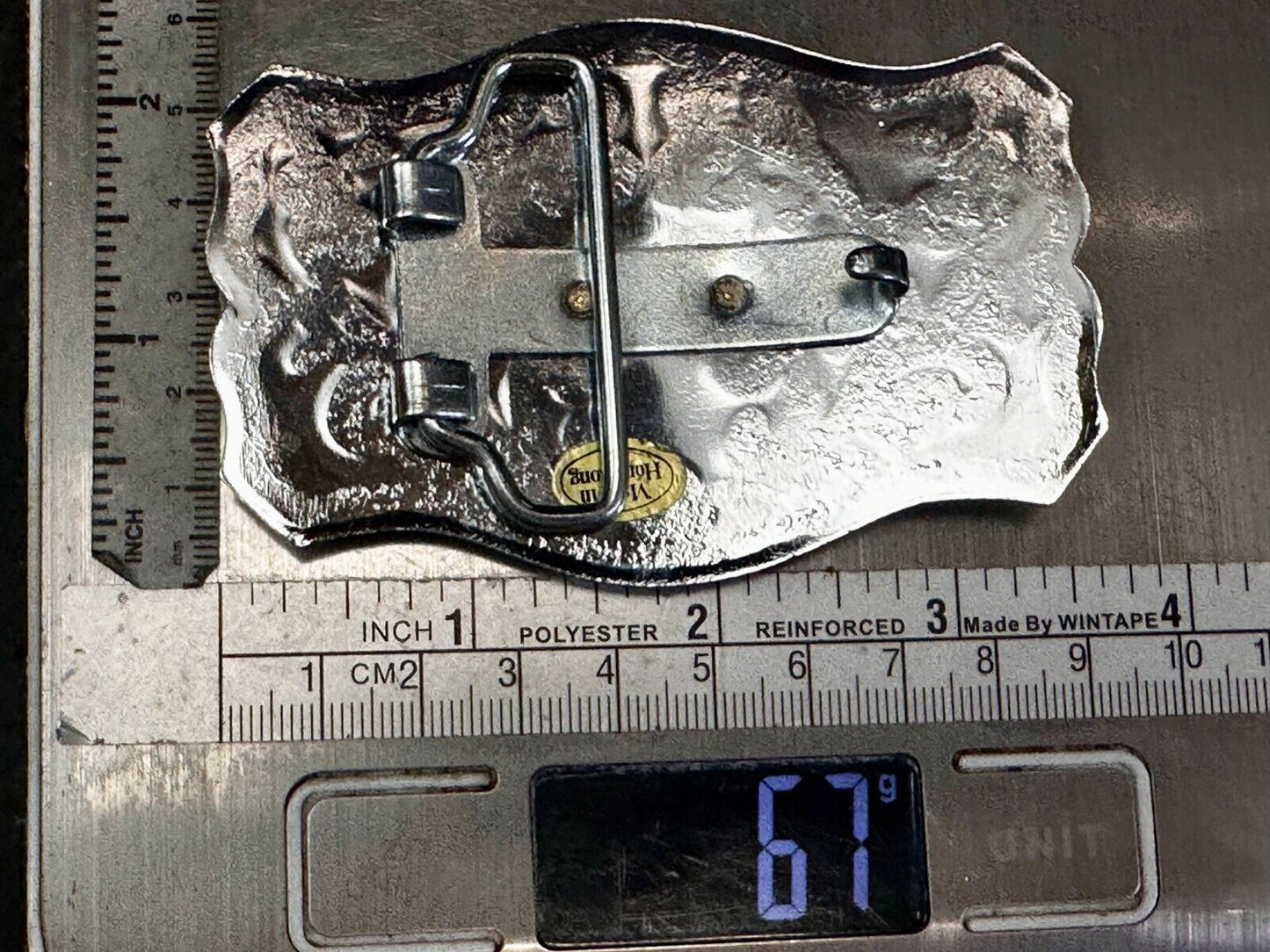 Vintage Cowboy Saddle Bronc Bucking Horse Two tone Belt Buckle