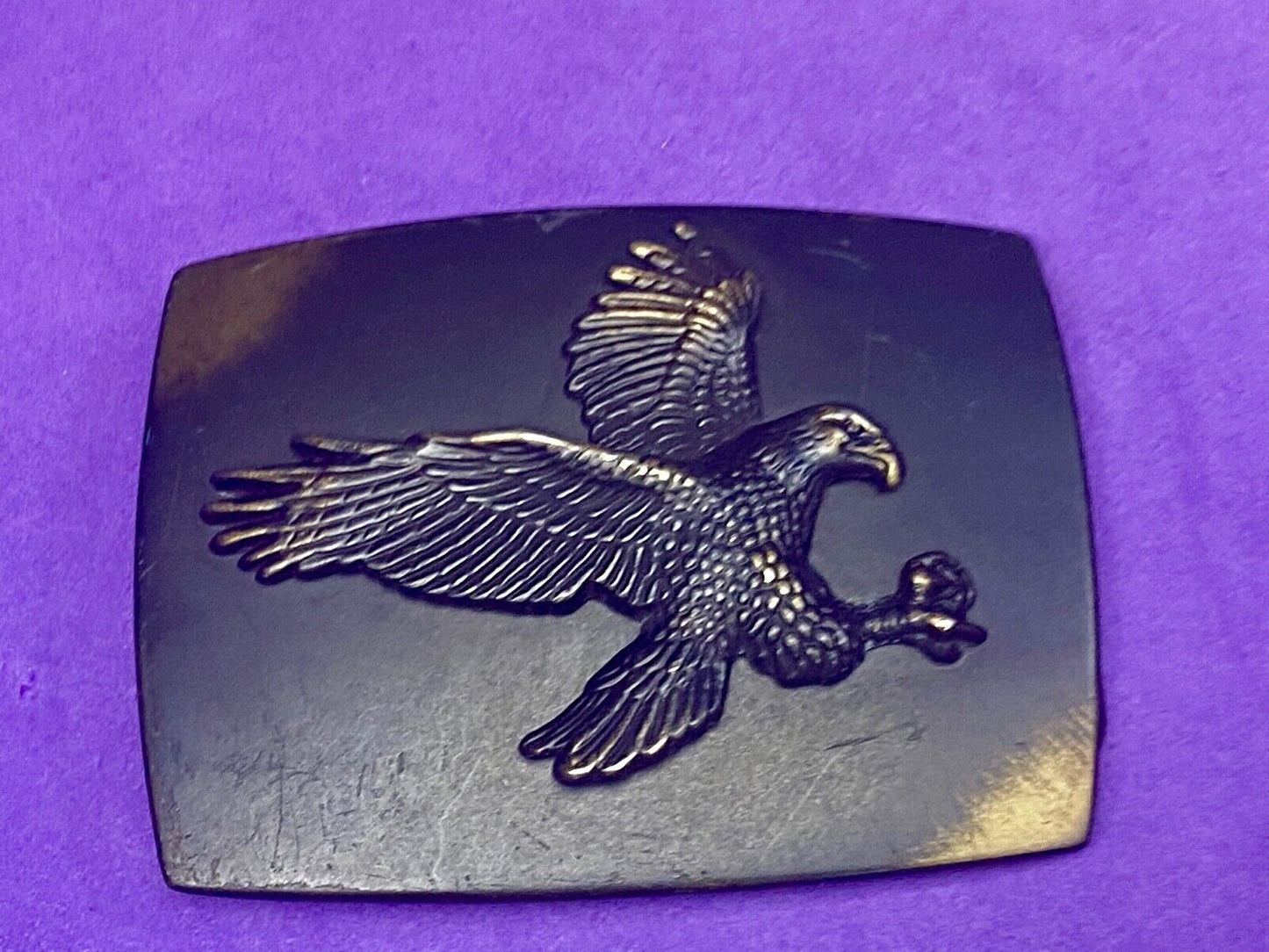 American Eagle Flying Hunting with Claws out! western belt buckle