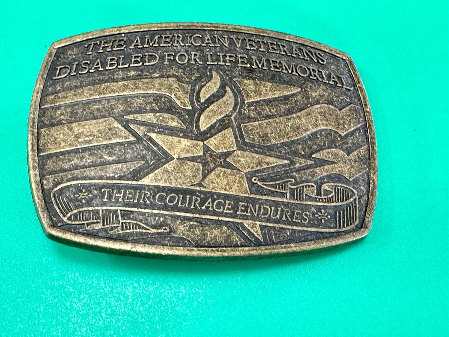 The American Veterans Disabled for Life Memorial Belt Buckle 2006
