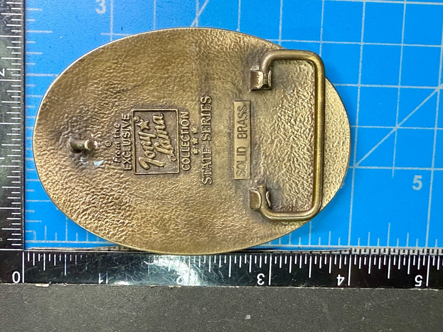Texas Lone Star State Vintage Statehood Series Solid Brass Tony Lama Belt Buckle