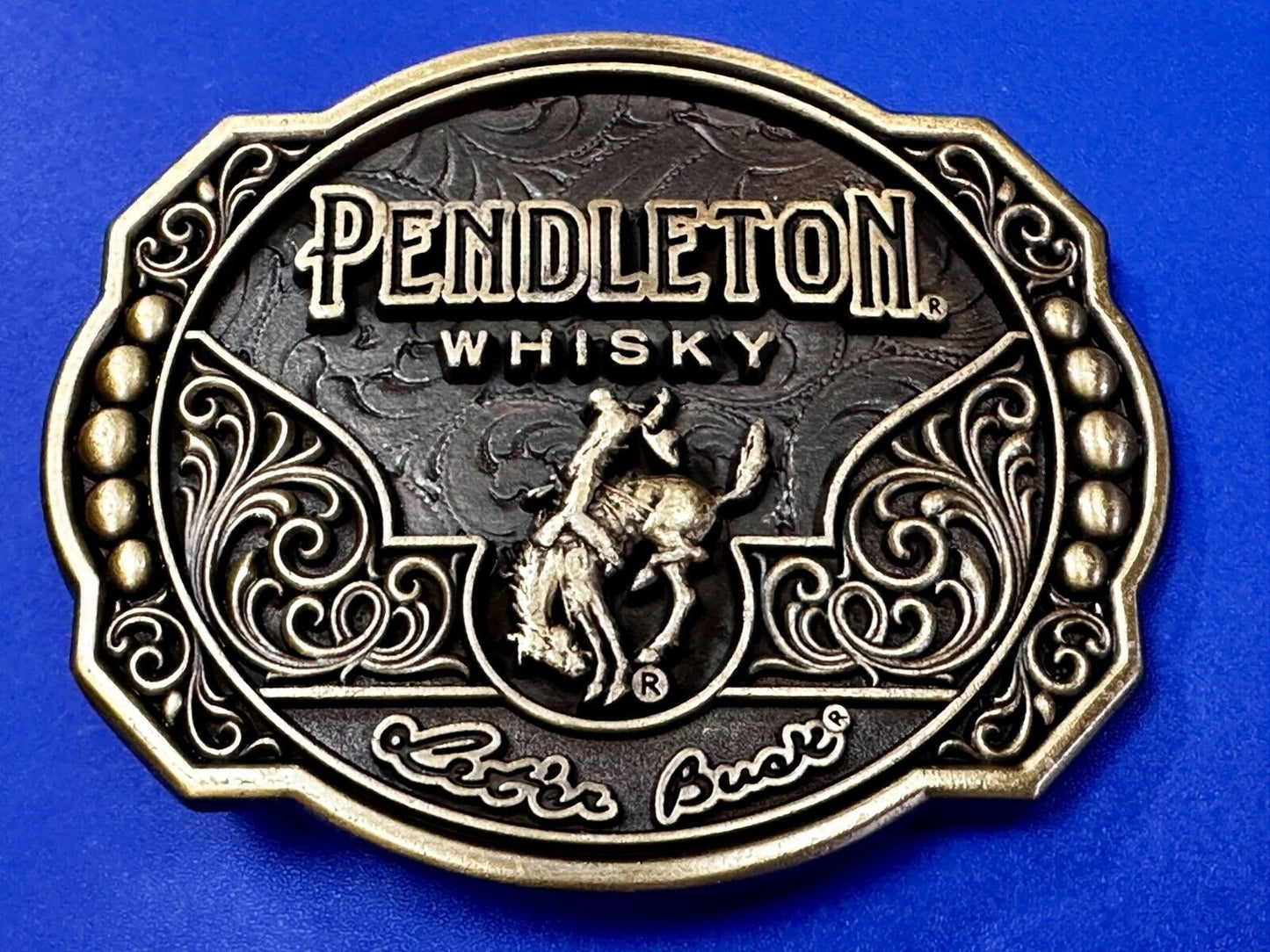 2024 Pendleton Whiskey Let'er Buck Rodeo Cowboy Montana Silversmiths Belt Buckle