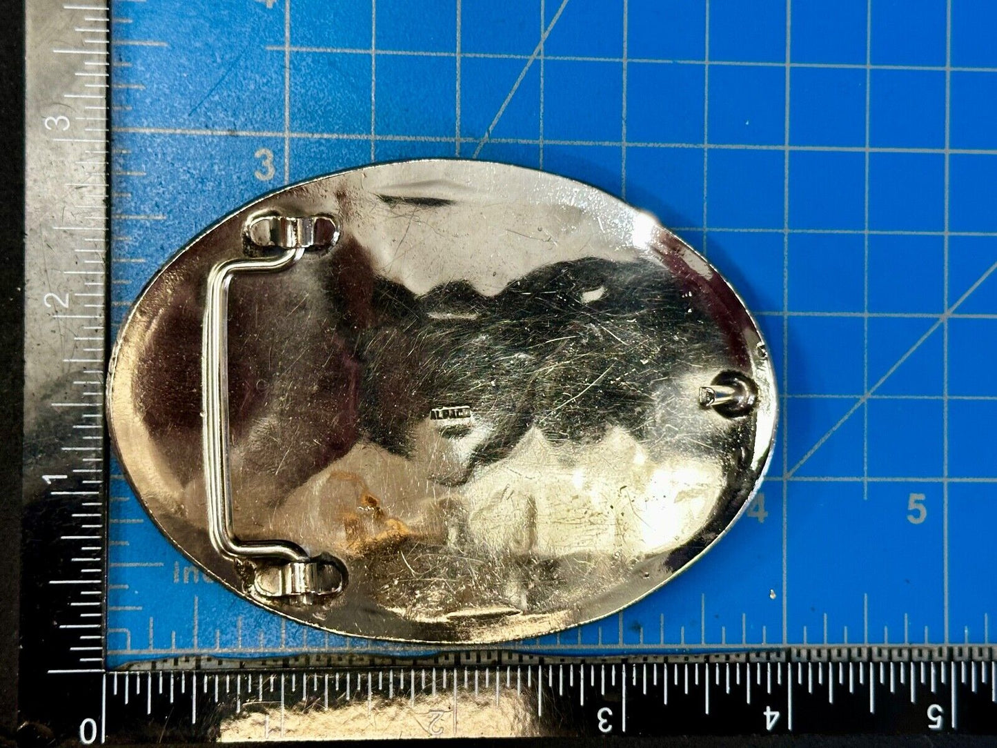 Beautiful Horse Saddle Alpaca Inlaid Southwestern Belt Buckle see magnified view