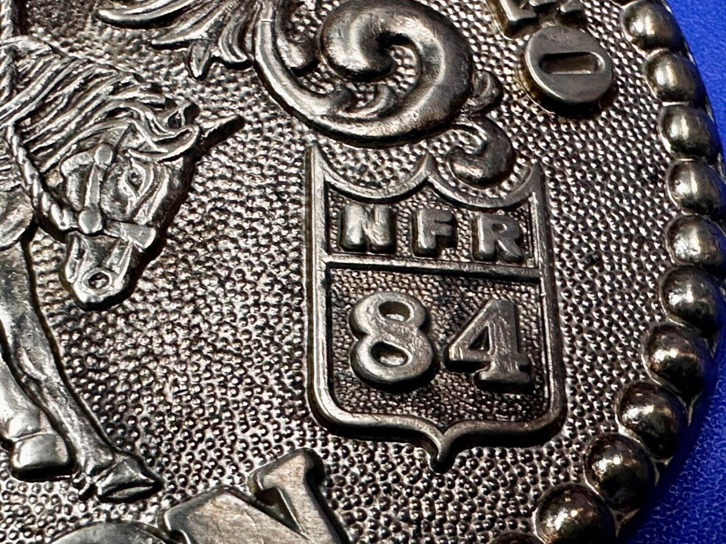1984 Hesston NFR National Finals Rodeo Cowboys Western Belt Buckle