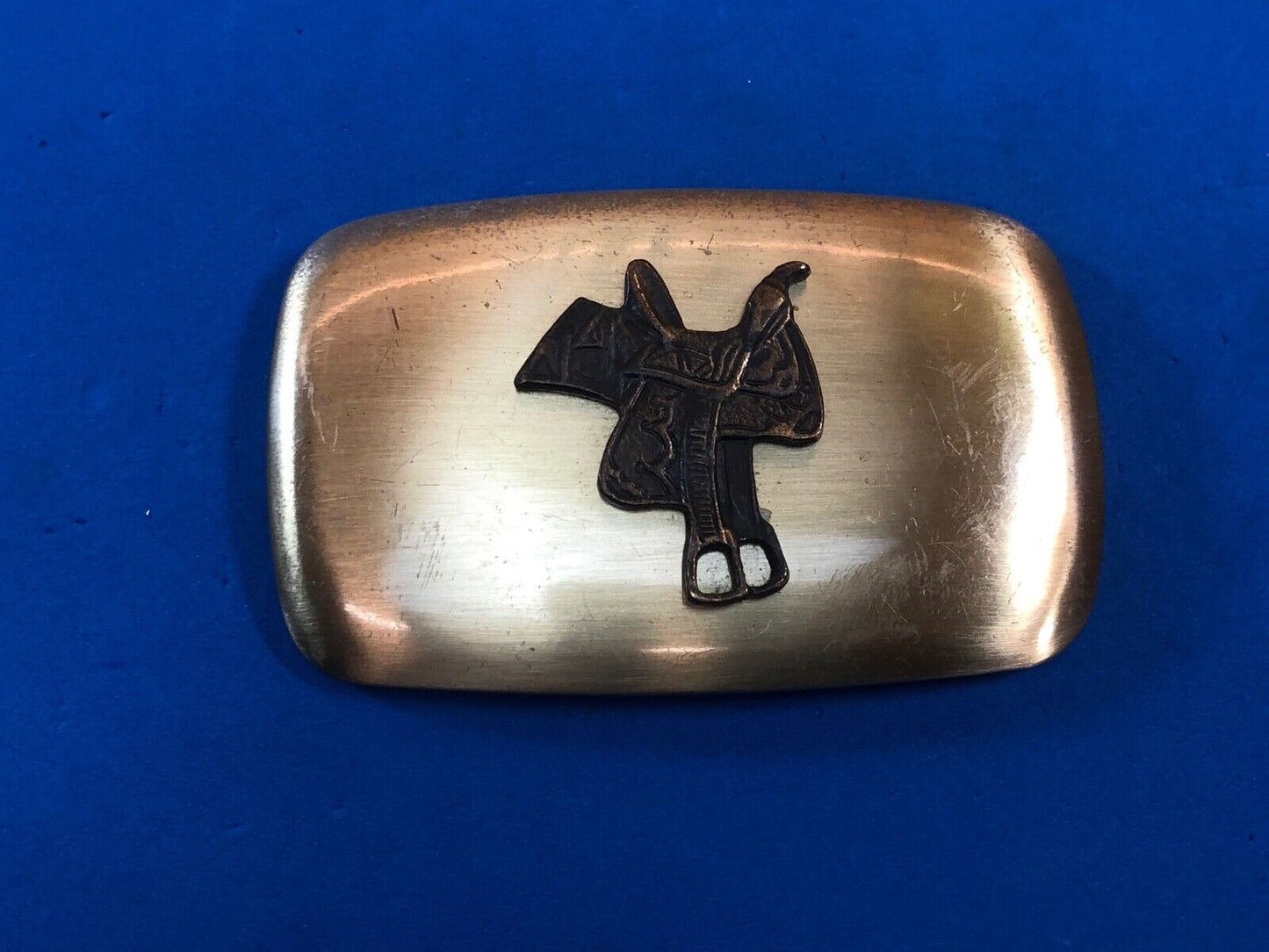 Vintage Chambers Belt Buckle Company Horse Saddle