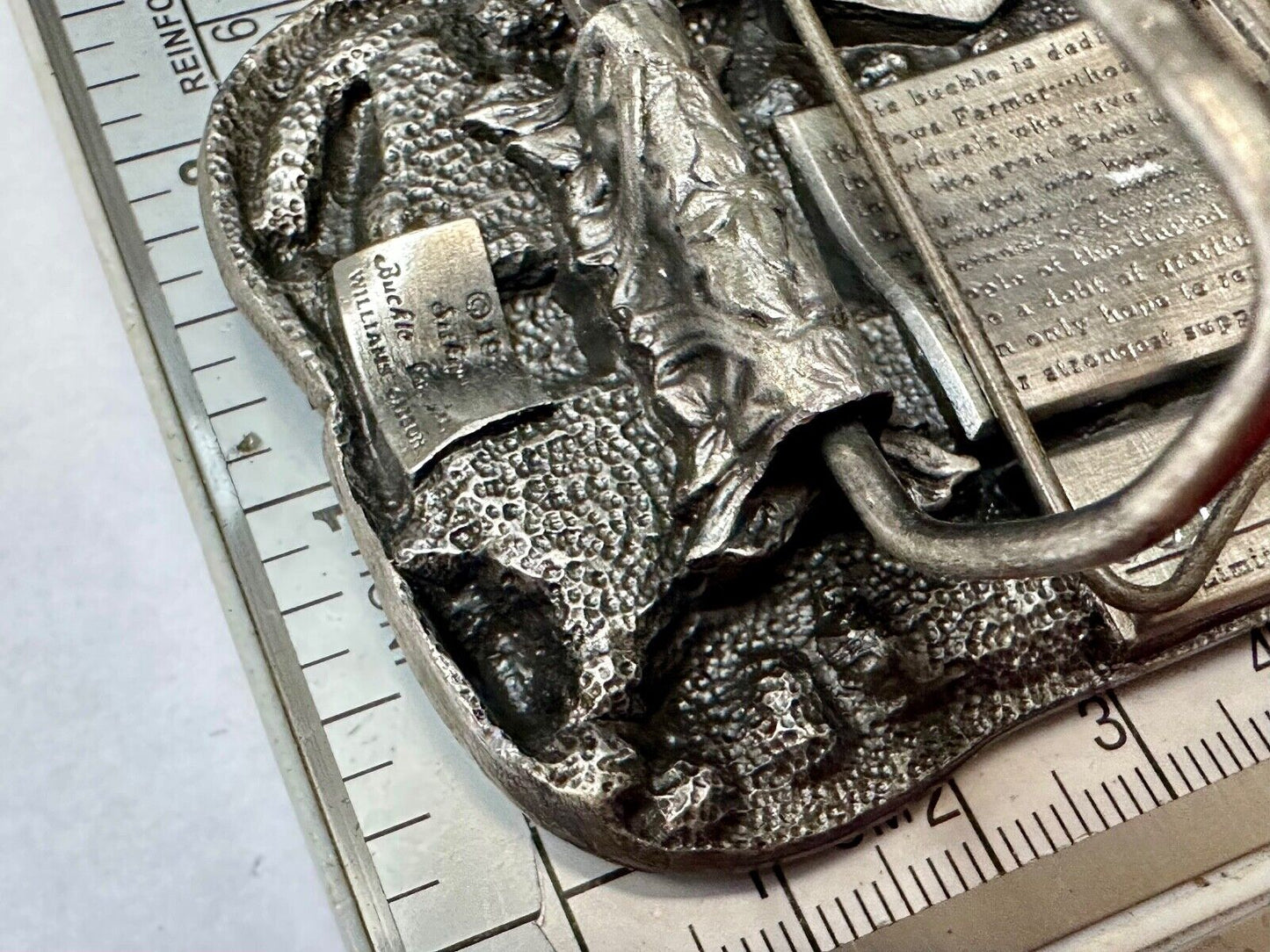 1984 Iowa State Farm Commemorative belt buckle or table display by Siskiyou