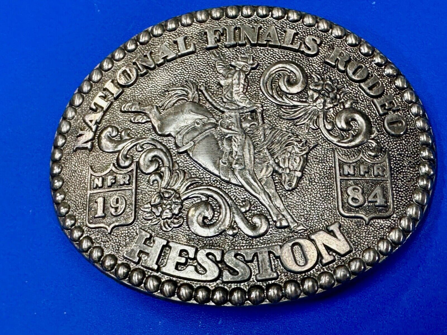 1984 Hesston National Finals Rodeo NFR Limited Edition Collectors Belt Buckle