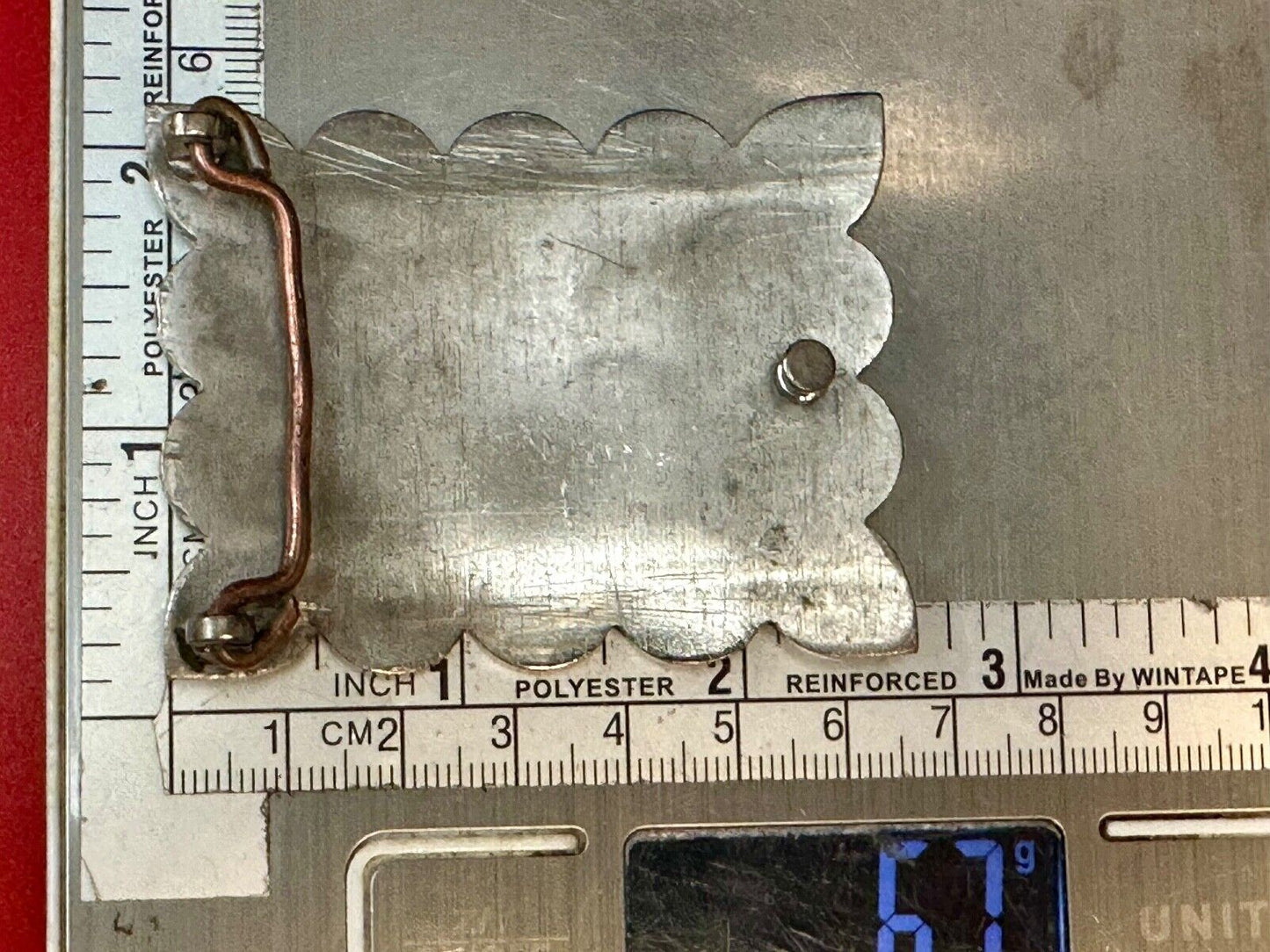 Vintage Dove Pattern Drawing Engraved in western Nickel Silver? belt buckle