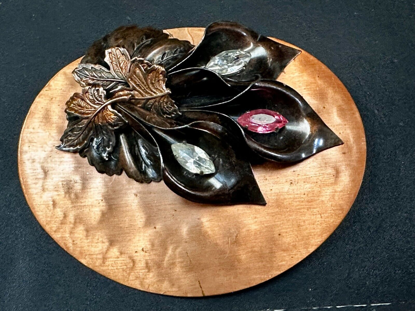 Beautiful Artisan Lilly Flower Sash Multiple Rhinestone Accented Belt Buckle