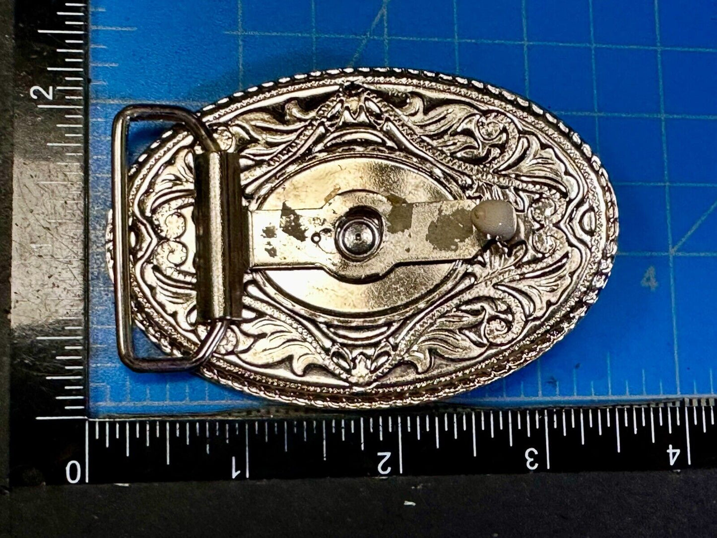 Texas Longhorn Vintage Ornate Cowboys Cowgirls Western Two Tone Belt Buckle