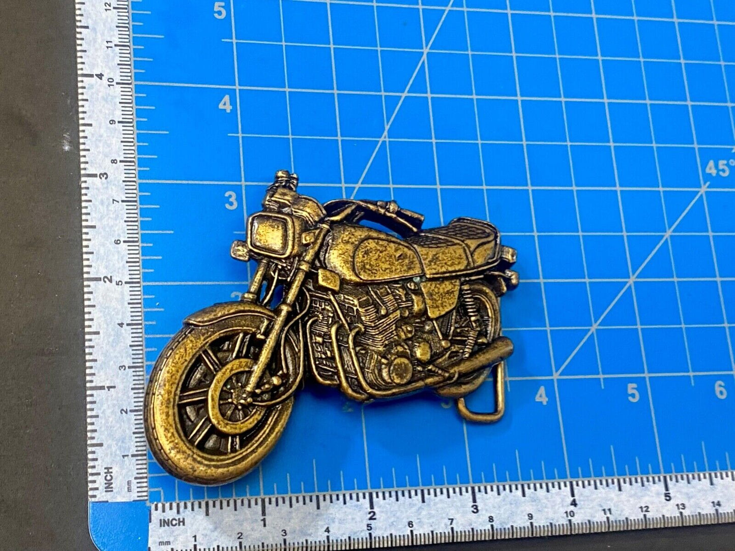 Vintage cutout Motorcycle Honda? Bikers belt buckle by Joomi, JOOL2