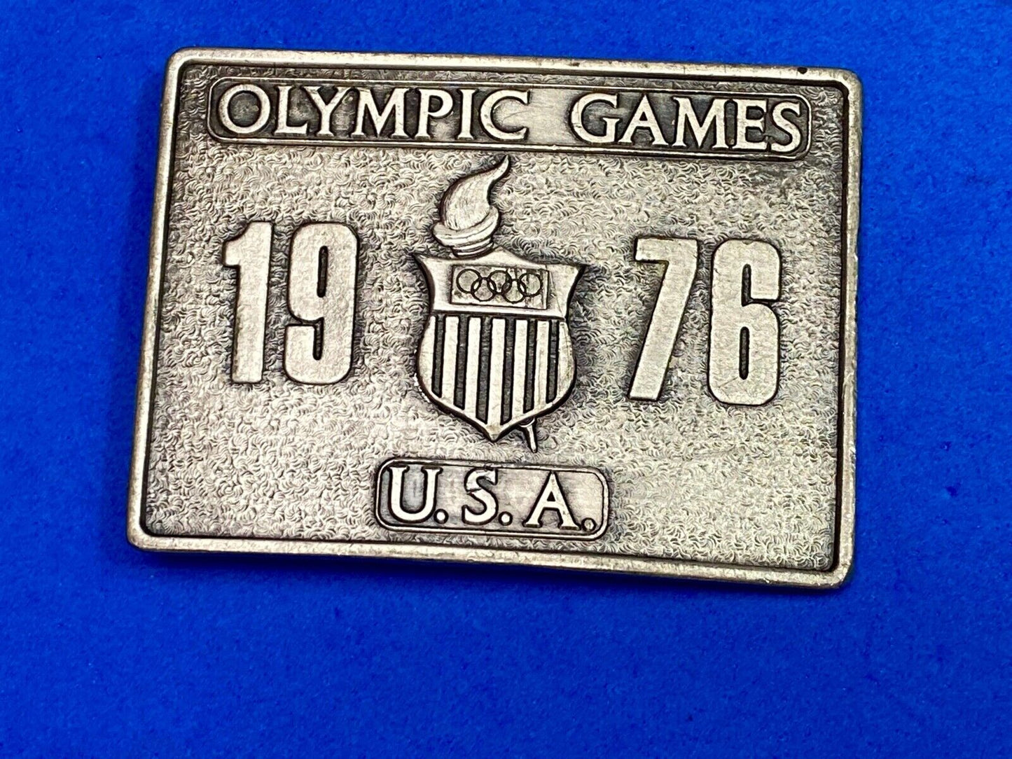 Vintage 1976 Olympic Games Commemorative Belt Buckle By Bergamot Brass Works