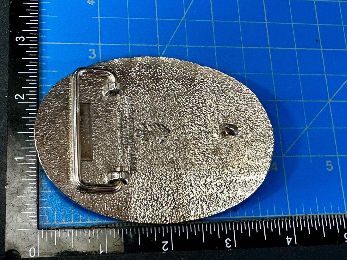 2 Small Fishing And Rental 24K Gold Plated Off Shore Oil Rig Belt Buckle By Adm