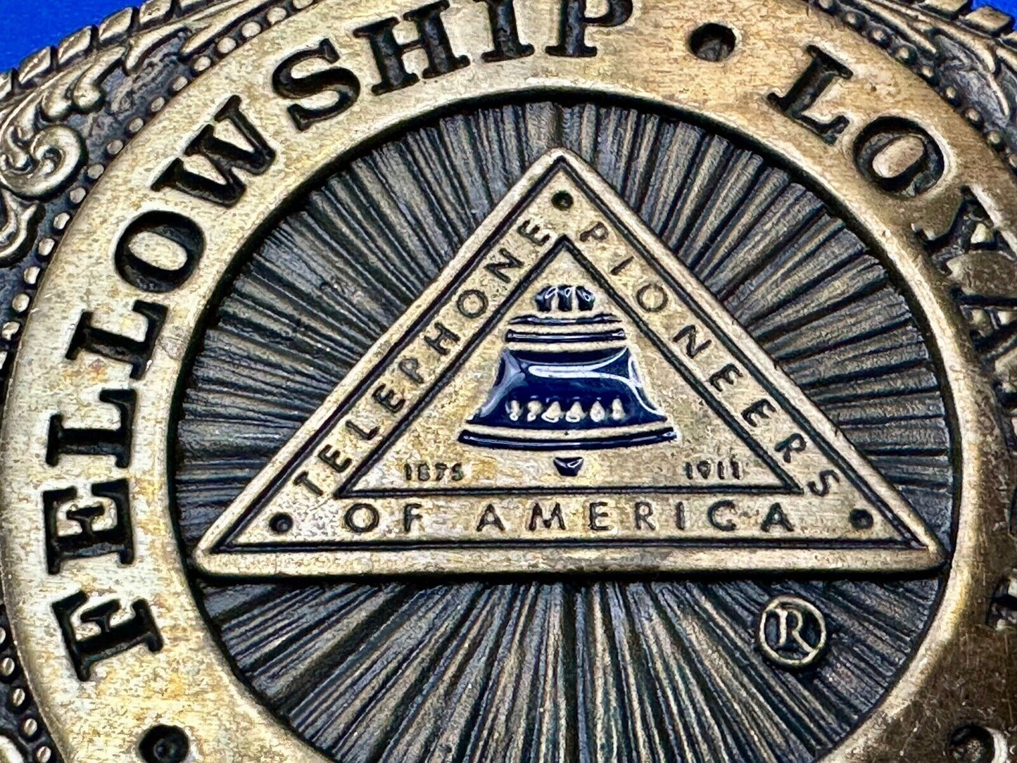 Telephone Pioneers of America TL&B Belt Buckle Fellowship Loyalty Service