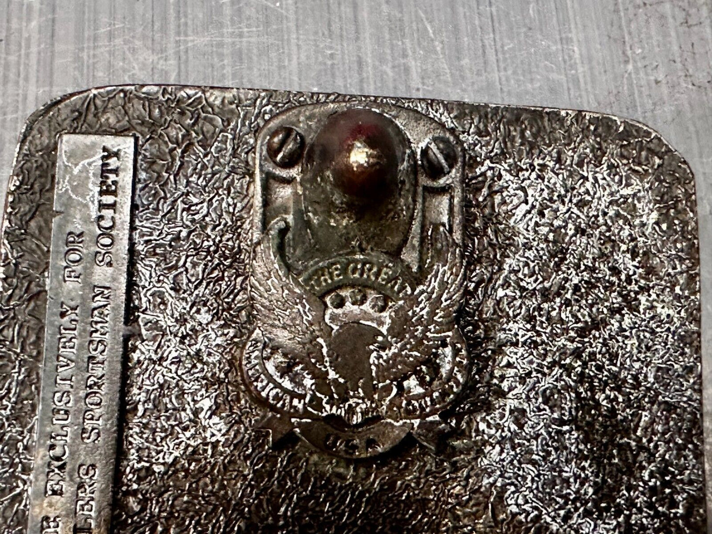 1988 Bass Anglers Sportsman Society Club Great American Belt Buckle