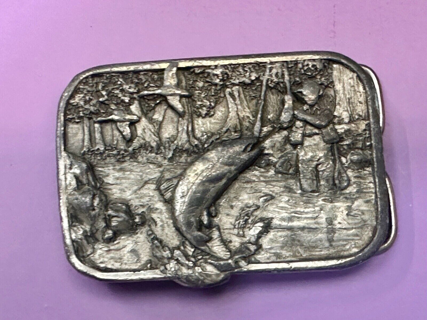 The Thrill of Fishing Vintage 1982 Siskiyou Fish Commemorative Belt Buckle
