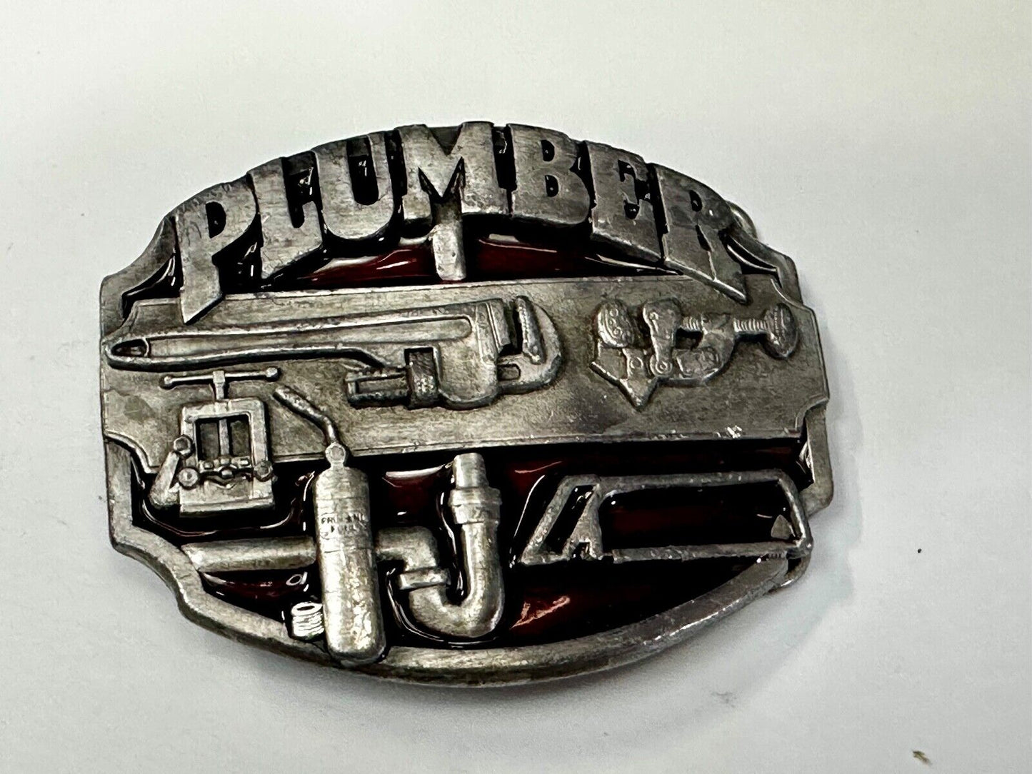 1987 Plumber by Siskiyou Buckle Co. K-50 Job Profession Vintage Belt Buckle