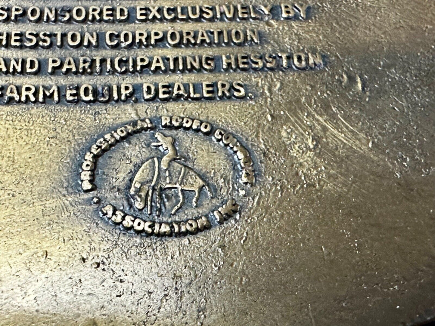 1982 Hesston National Finals Rodeo NFR Rodeo All Around Cowboy Belt Buckle