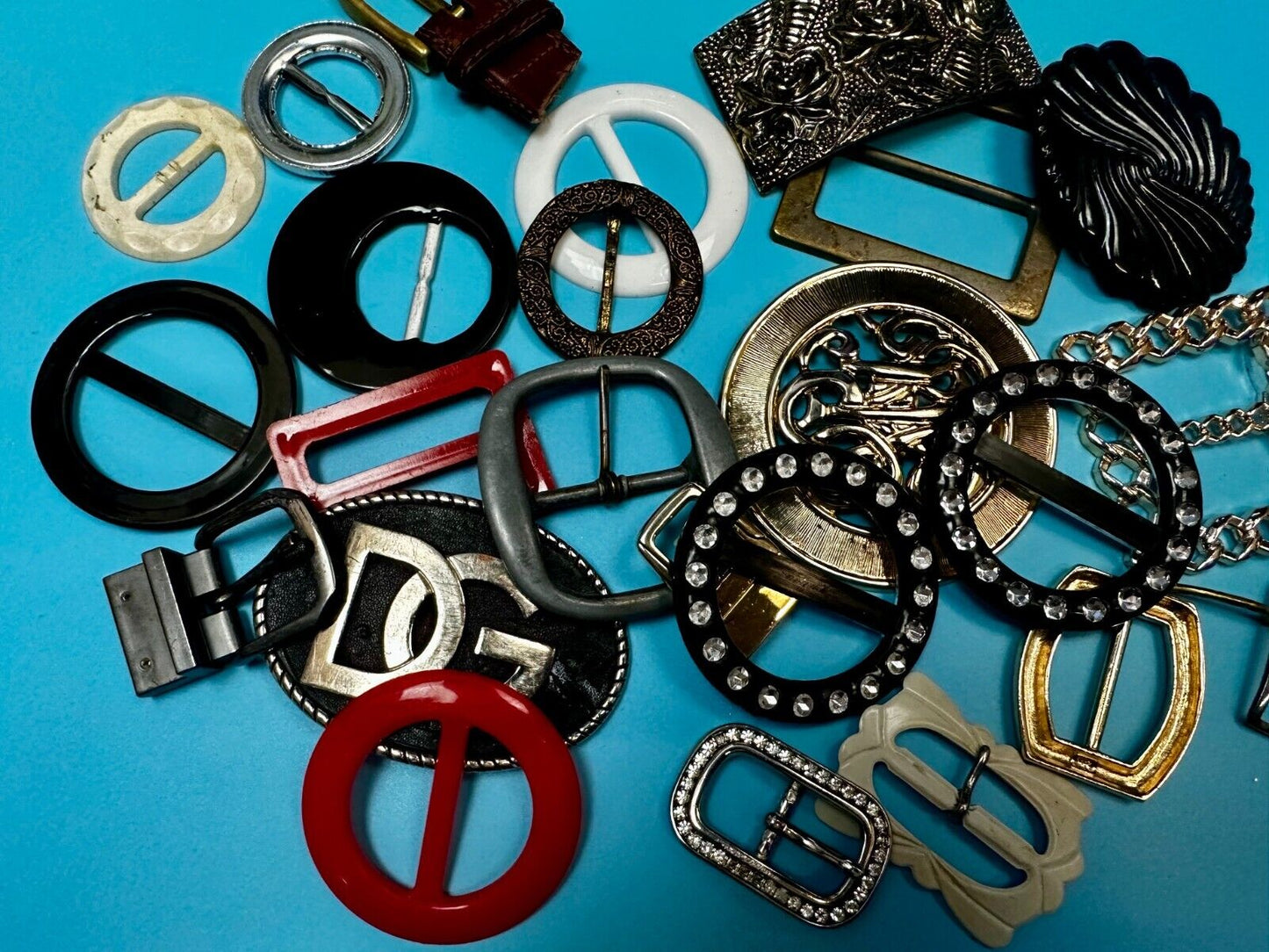 23 Vintage to Modern Scarf Slides Belt buckles - Lot, Grab Bag - Resale Gifts!