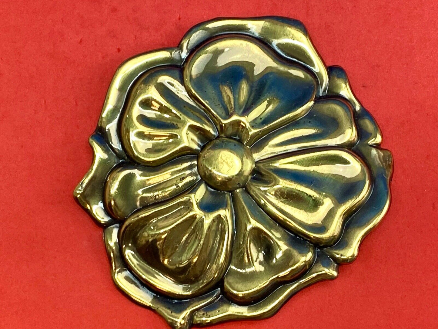 Vintage Charmant of Beverly Hills, CA figural flower belt buckle scarf clip