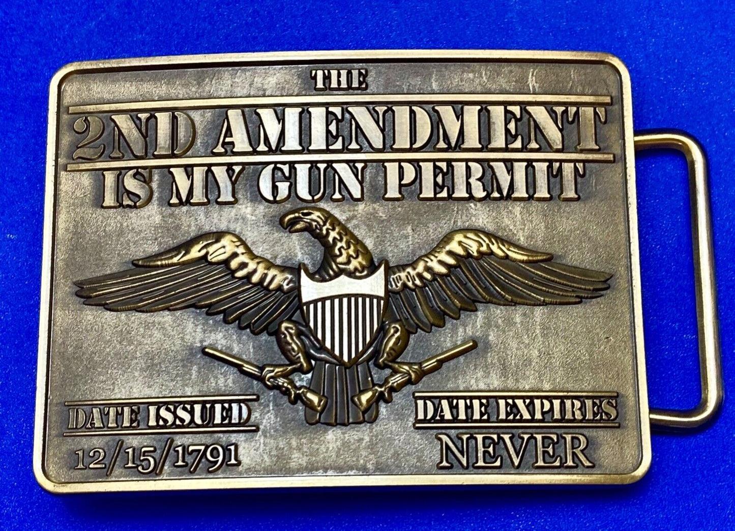 The Second Amendment is my Gun Permit belt buckle
