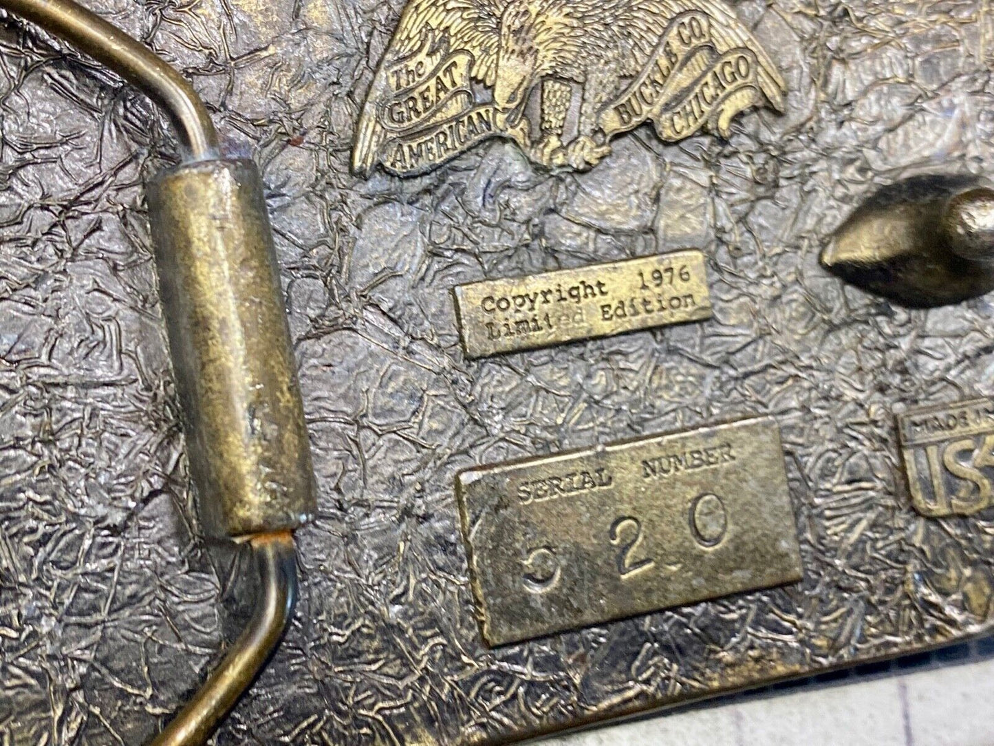 Vintage 1976 Deer With Doe In Nature - By The Great American Belt Buckle Co