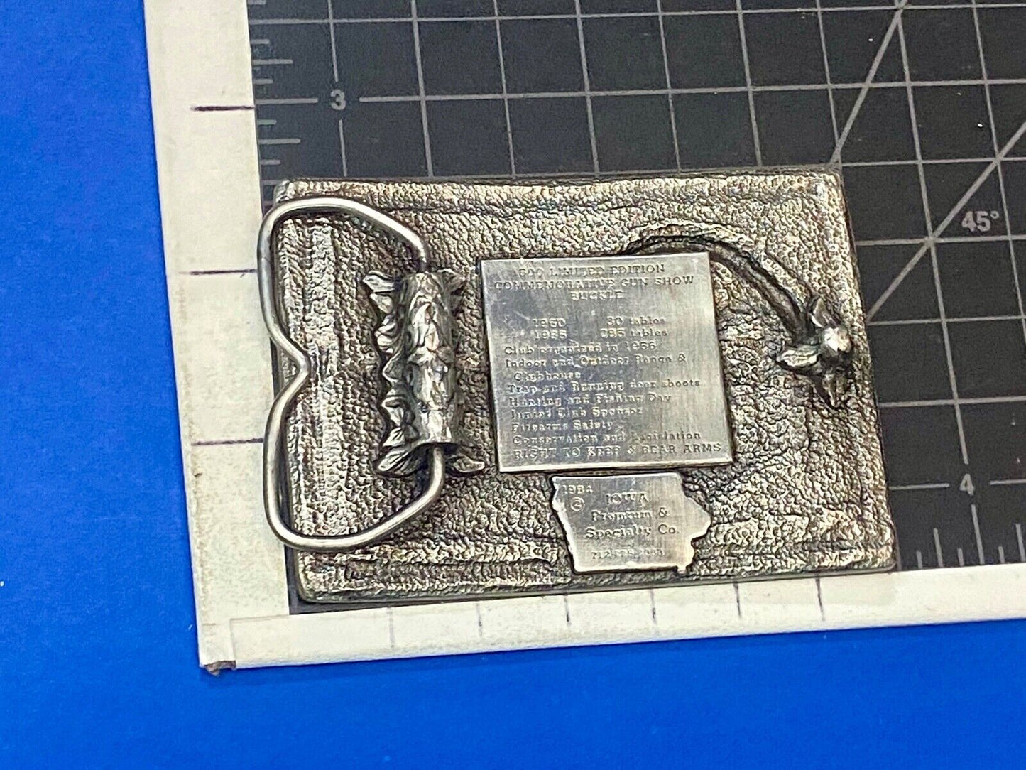25 years, wells Montana gun show hunters rifle and pistol club NRA belt buckle