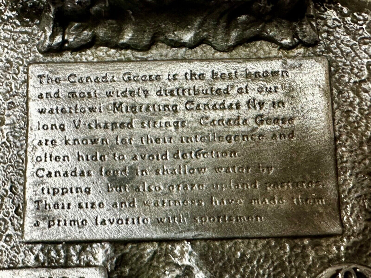 The Canadian Goose Migrating Flying Brass Vintage 1983 Belt Buckle by Bergamot