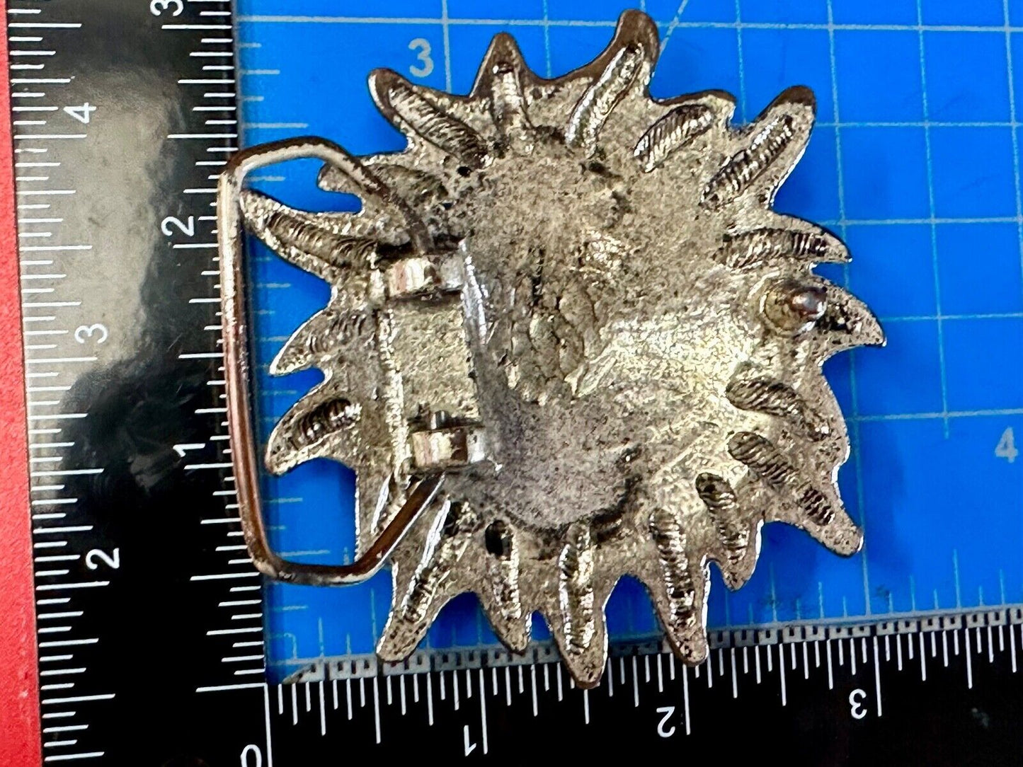 Artisan Hippie Style SUN Face - Large Figural cutout belt buckle