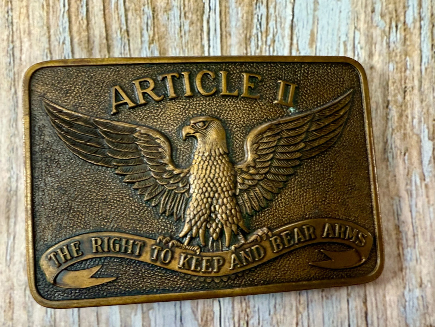 Article II The Second Amendment The Right To Keep and Bear Arms Belt Buckle- LS