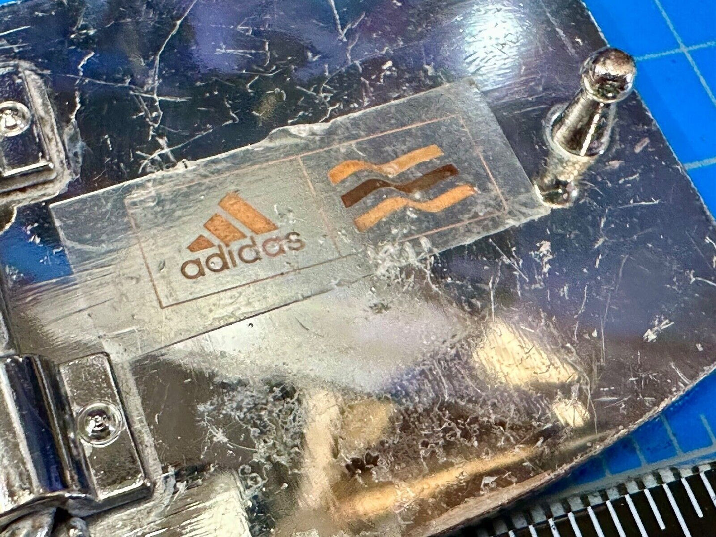 Vintage Adidas Lethal Silver Belt Buckle