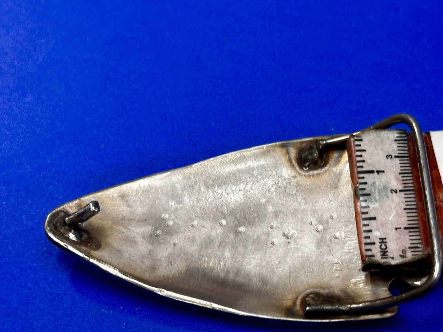 Arrow Head Artisan Cast Made Native Indian Art Figural Silver? Belt Buckle